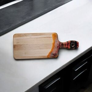 Canadian Maple Charcuterie Board With Colourful Resin Accent Artisian Made